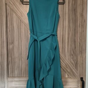 Calvin Klein Teal Asymmetrical Dress